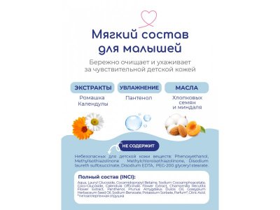 Жидкое мыло Bebble детское, с 0 мес., 400мл 1-00486865_12