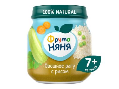 Пюре овощное ФрутоНяня рагу с рисом, 110г 1-00487779_3