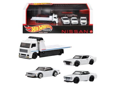 Набор игровой Hot Wheels Premium, 4 машинки Hot Wheels Nissan, металл 1:64 разноцветный 100488273