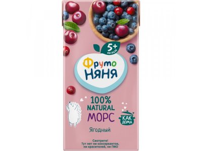 Морс Фрутоняня ягодный, 200мл, 18шт 1-00488565_3