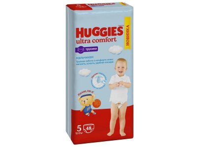 Подгузники-трусики Huggies Ultra Comfort 5 для мальчиков (12-17 кг), 48 шт. 1-00231495_8