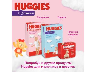 Подгузники-трусики Huggies Ultra Comfort 6 для девочек (15-25 кг), 44 шт. 1-00231497_9