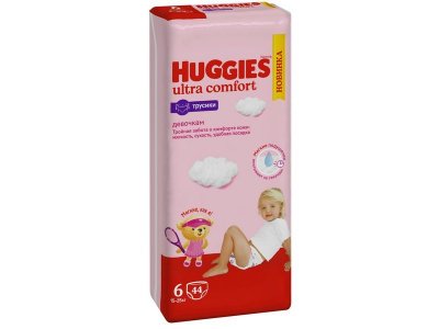 Подгузники-трусики Huggies Ultra Comfort 6 для девочек (15-25 кг), 44 шт. 1-00231497_14