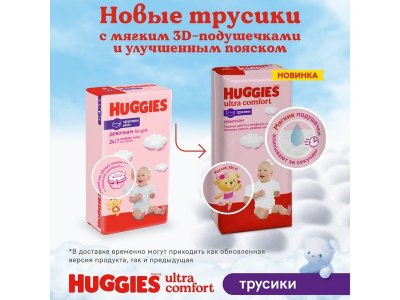 Подгузники-трусики Huggies Ultra Comfort 6 для девочек (15-25 кг), 44 шт. 1-00231497_16