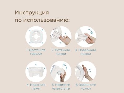 Горшок дорожный Roxy-Kids HandyPotty 3 в 1 универсальный 1-00457656_8
