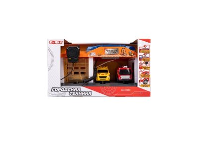 Игровой набор Funky Toys Городская техника: Спасательный транспорт, свет/звук, 32см 100490241